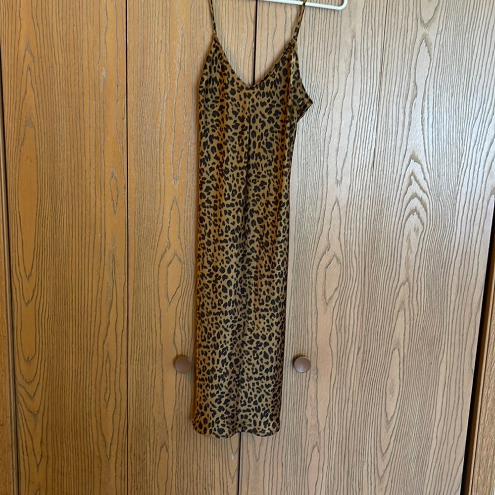 Cheetah print midi dress